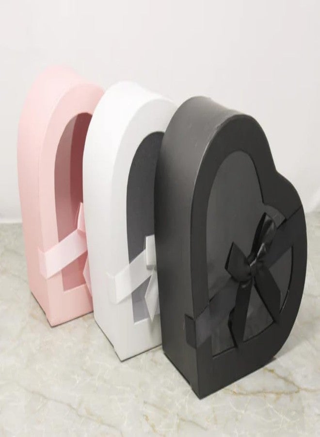 BBJ WRAPS Heart Shaped Boxes for Flowers Packaging with Transparent Window Lids Luxury Gift Box for Floral Arrangement, Set of 3(S/M/L) (Red) - Image 5